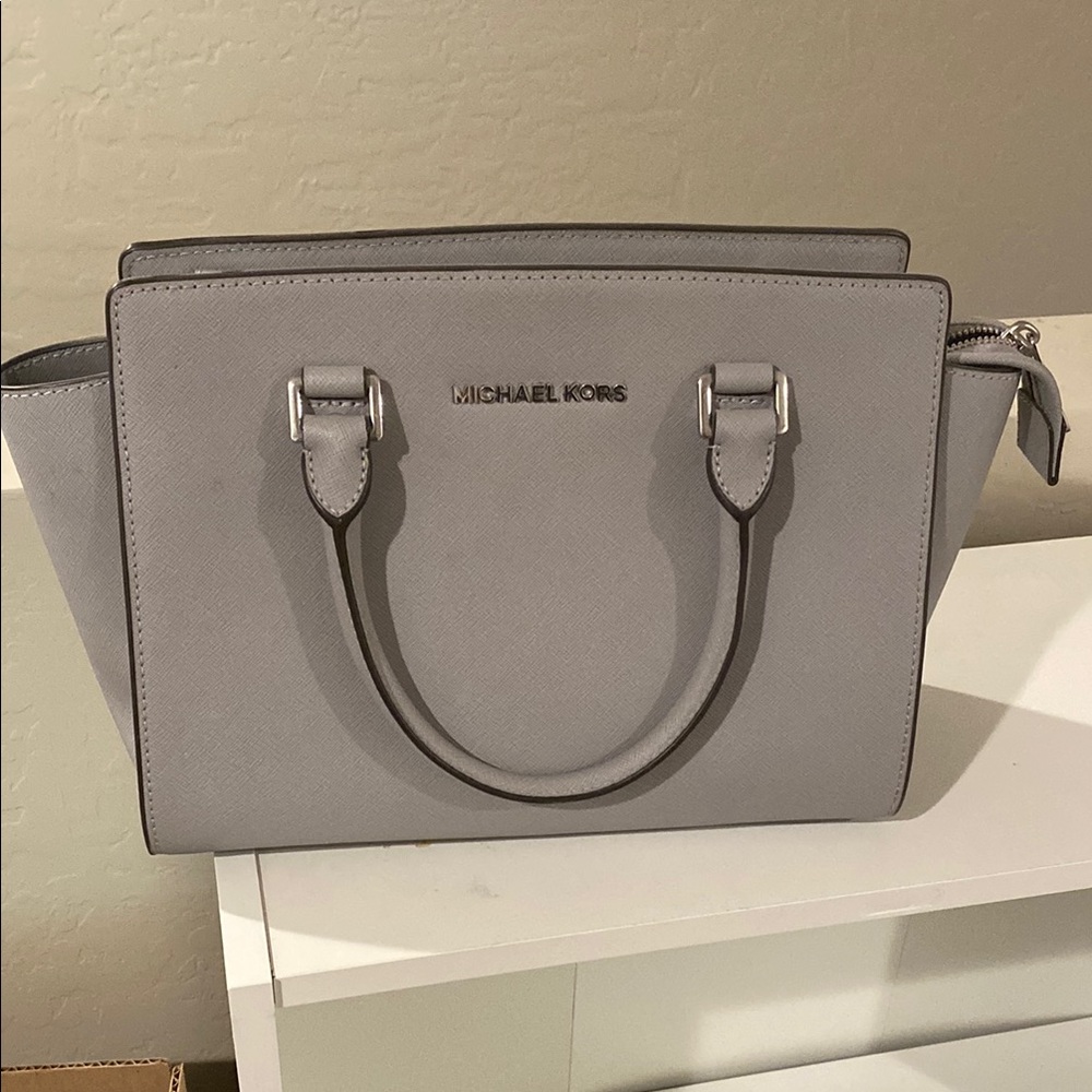 Michael Kors Gray Satchel Structured Design